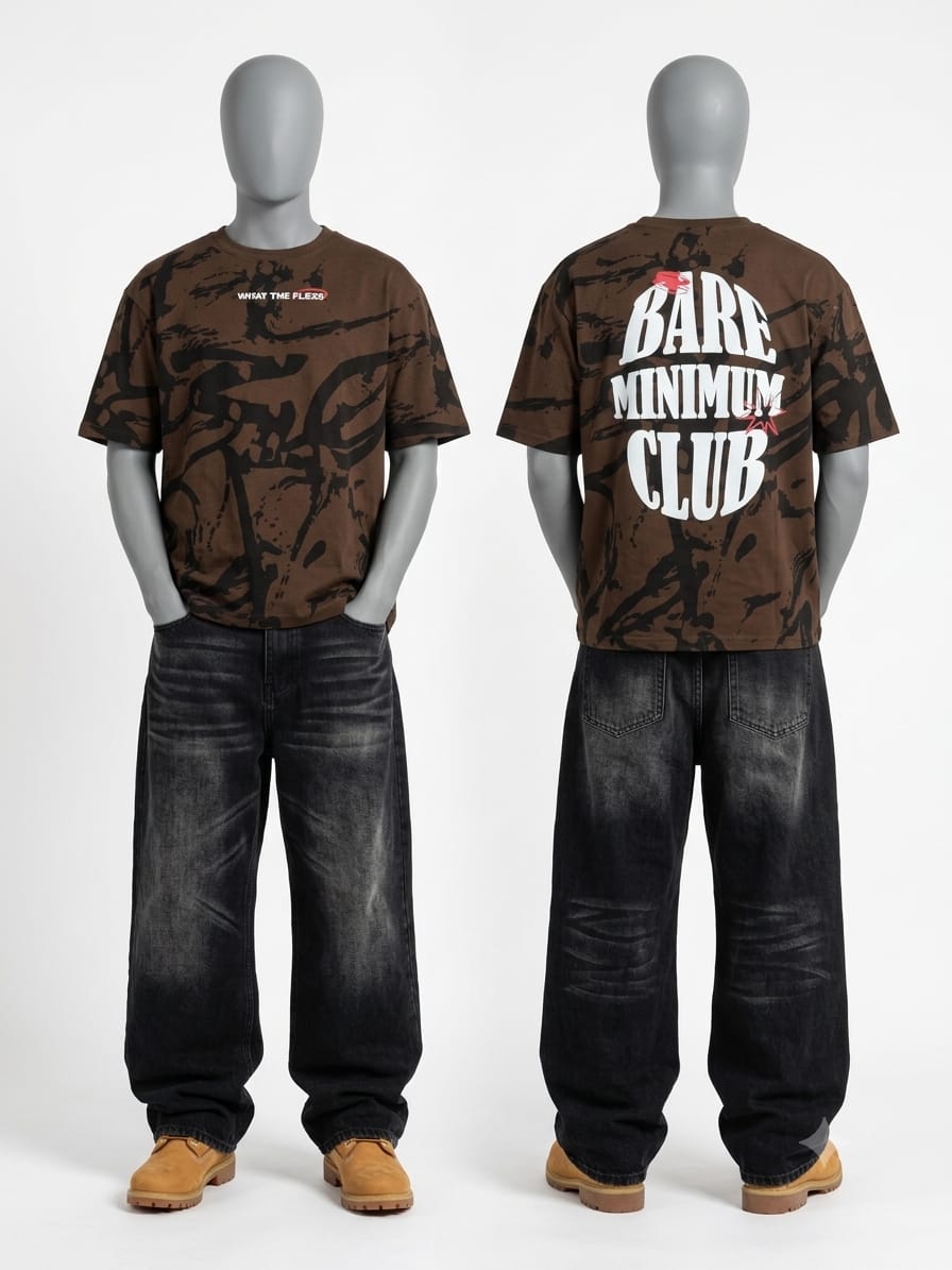 Trend Tribe Shadow Camo Oversized Tee
