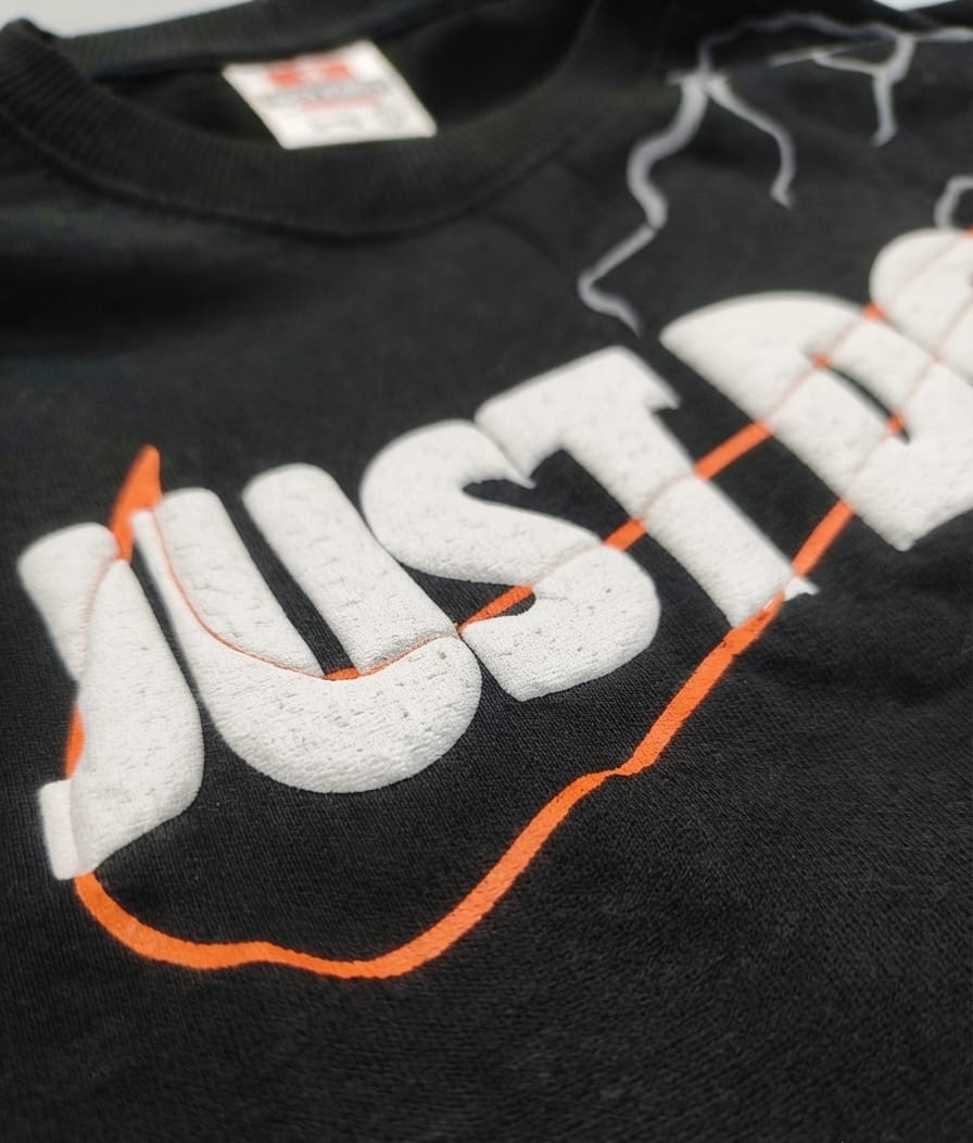 Black “Just Do It” Lightning Graphic Printed T-Shirt