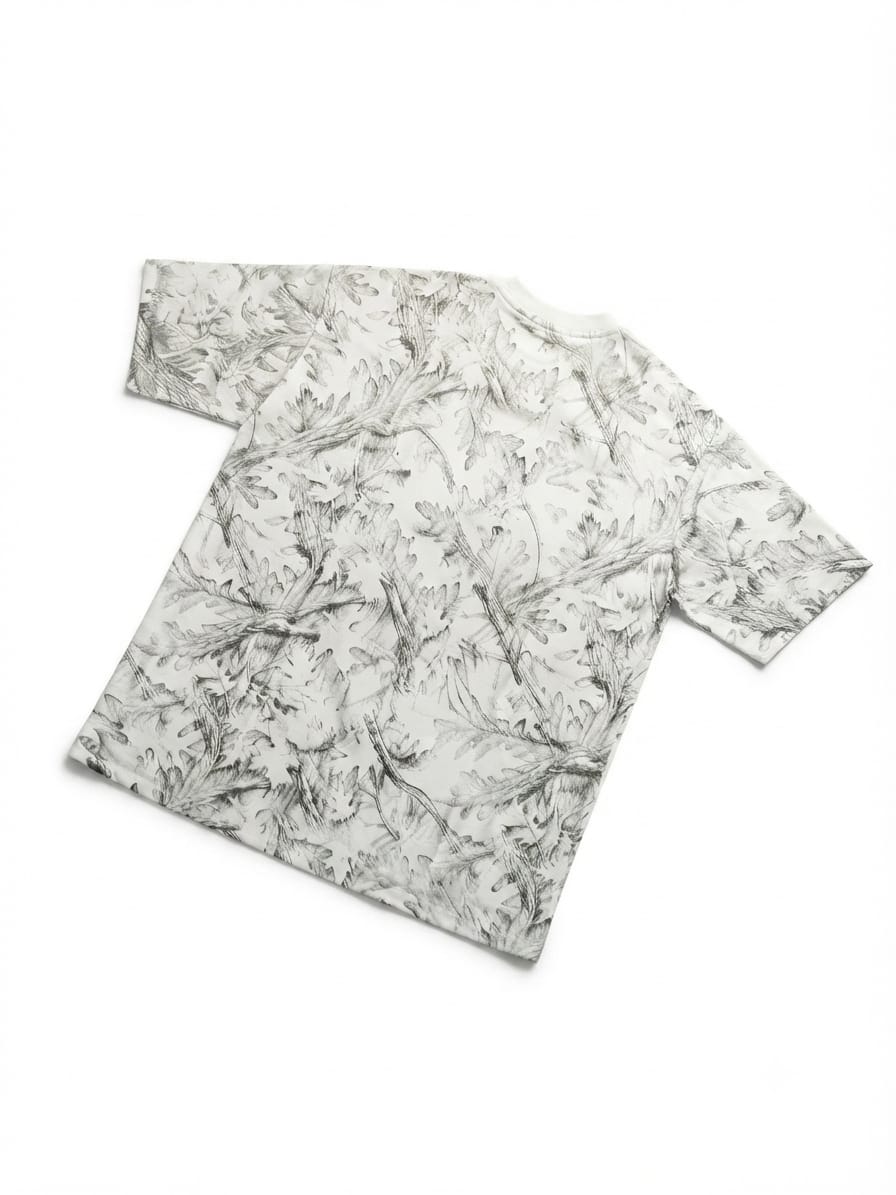 Botanical Sketch “BACK POWER” Oversized T-Shirt