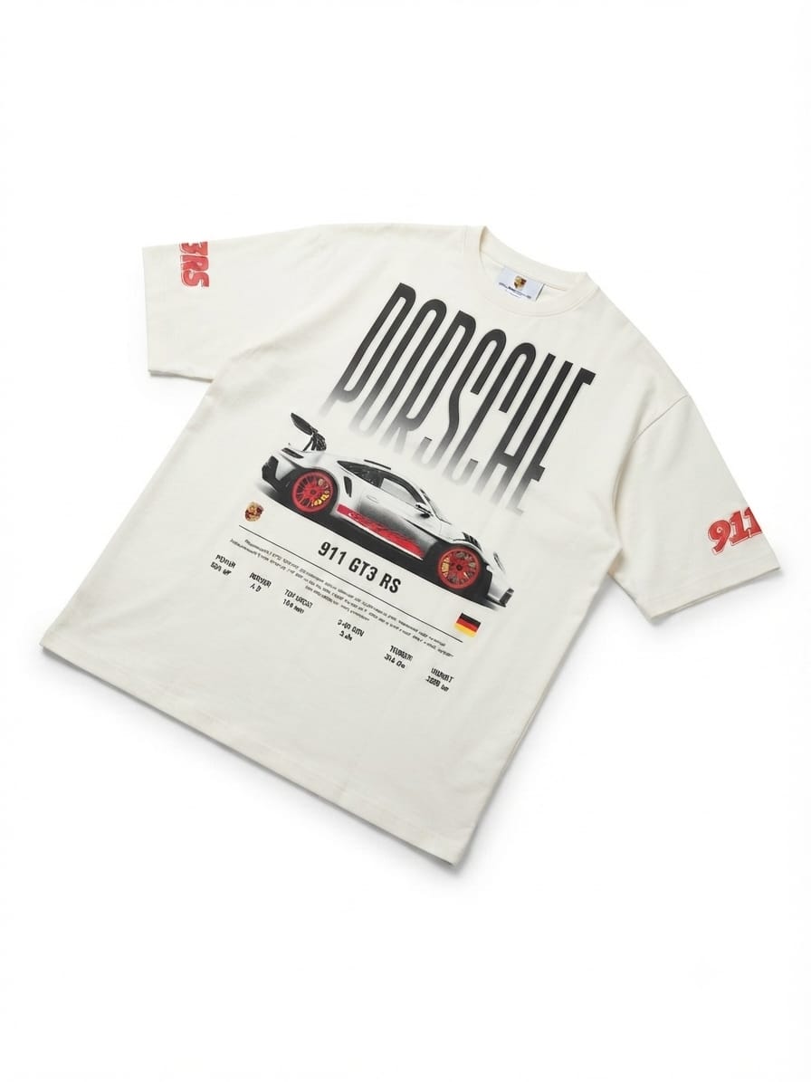 Porsche 911 GT3 RS Graphic Oversized T-Shirt