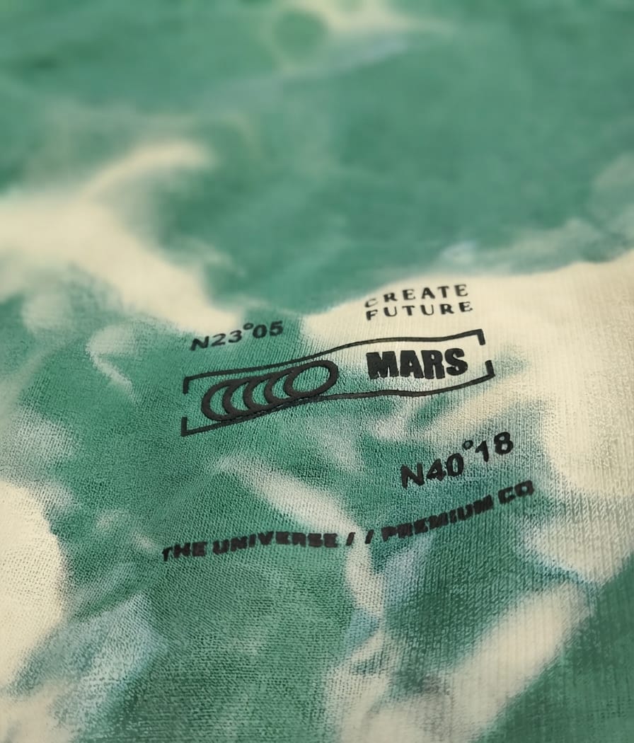Mint Green Tie-Dye Oversized Graphic T-Shirt