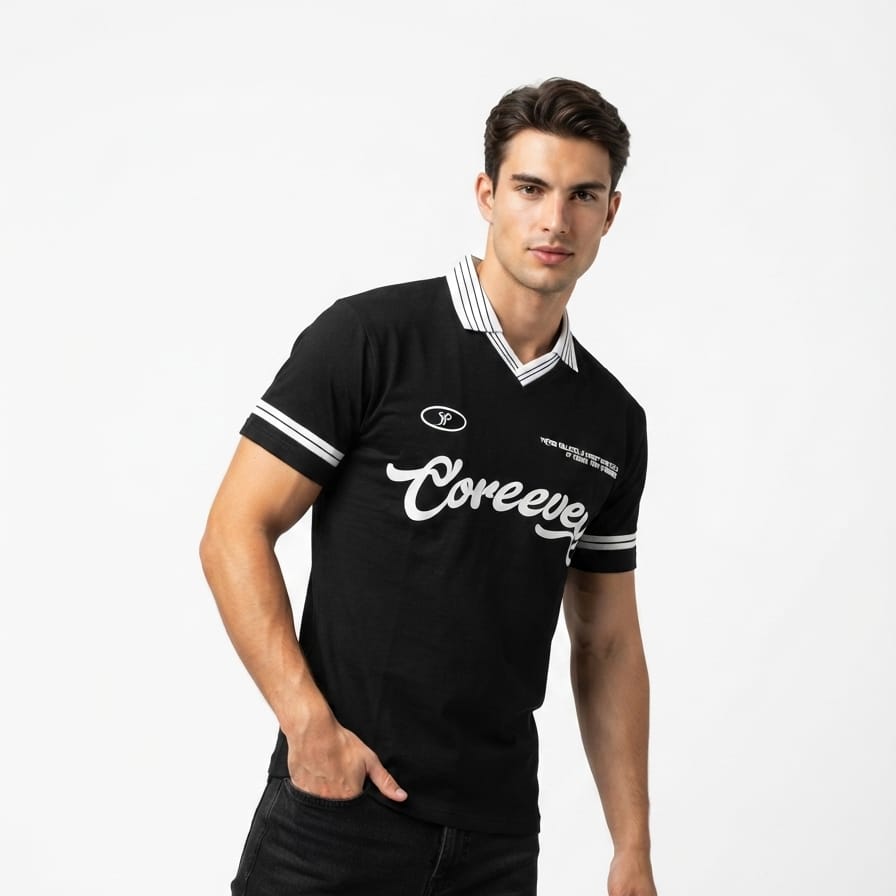 Retro Racing Graphic Polo T-Shirt
