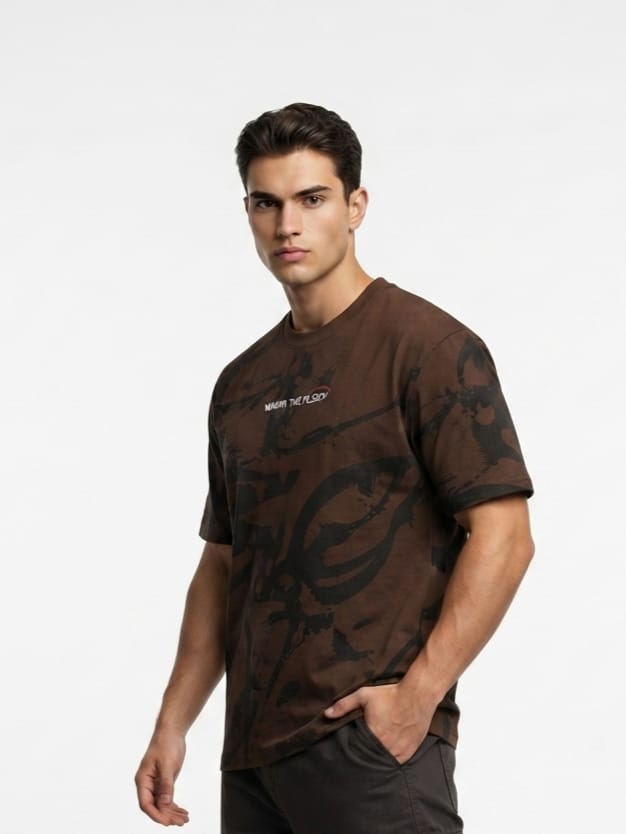 Trend Tribe Shadow Camo Oversized Tee