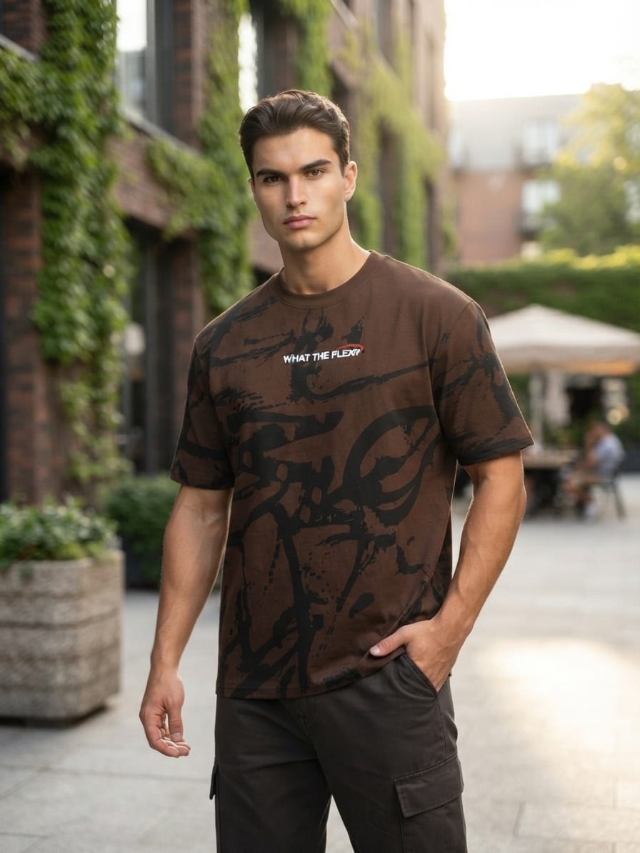Trend Tribe Shadow Camo Oversized Tee