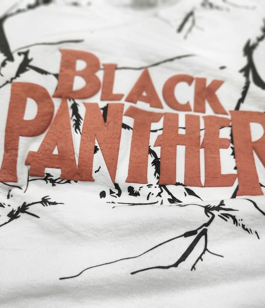 Black Panther Graphic Printed Oversized T-Shirt – White