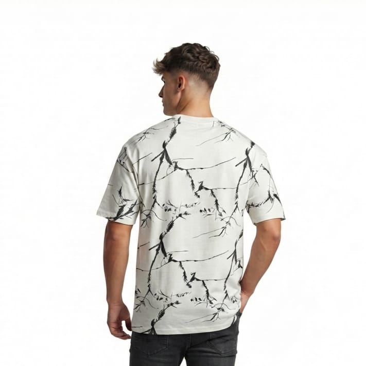 Black Panther Graphic Printed Oversized T-Shirt – White