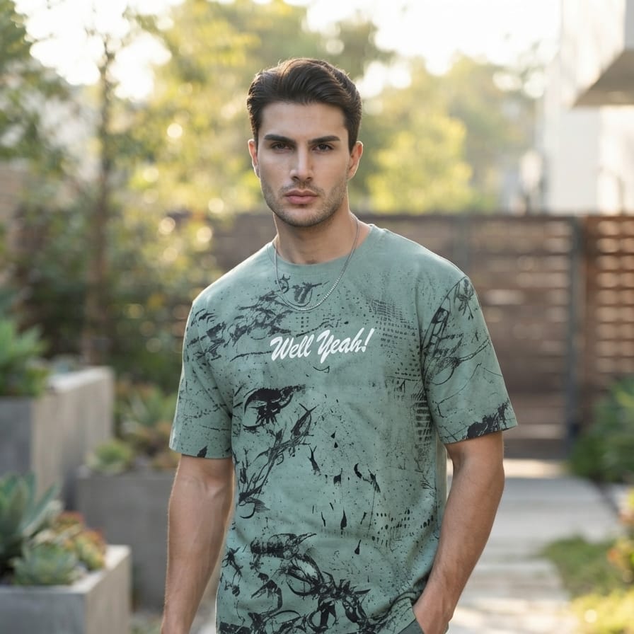 Vintage Sage “Hell Yeah!” Graphic T-Shirt