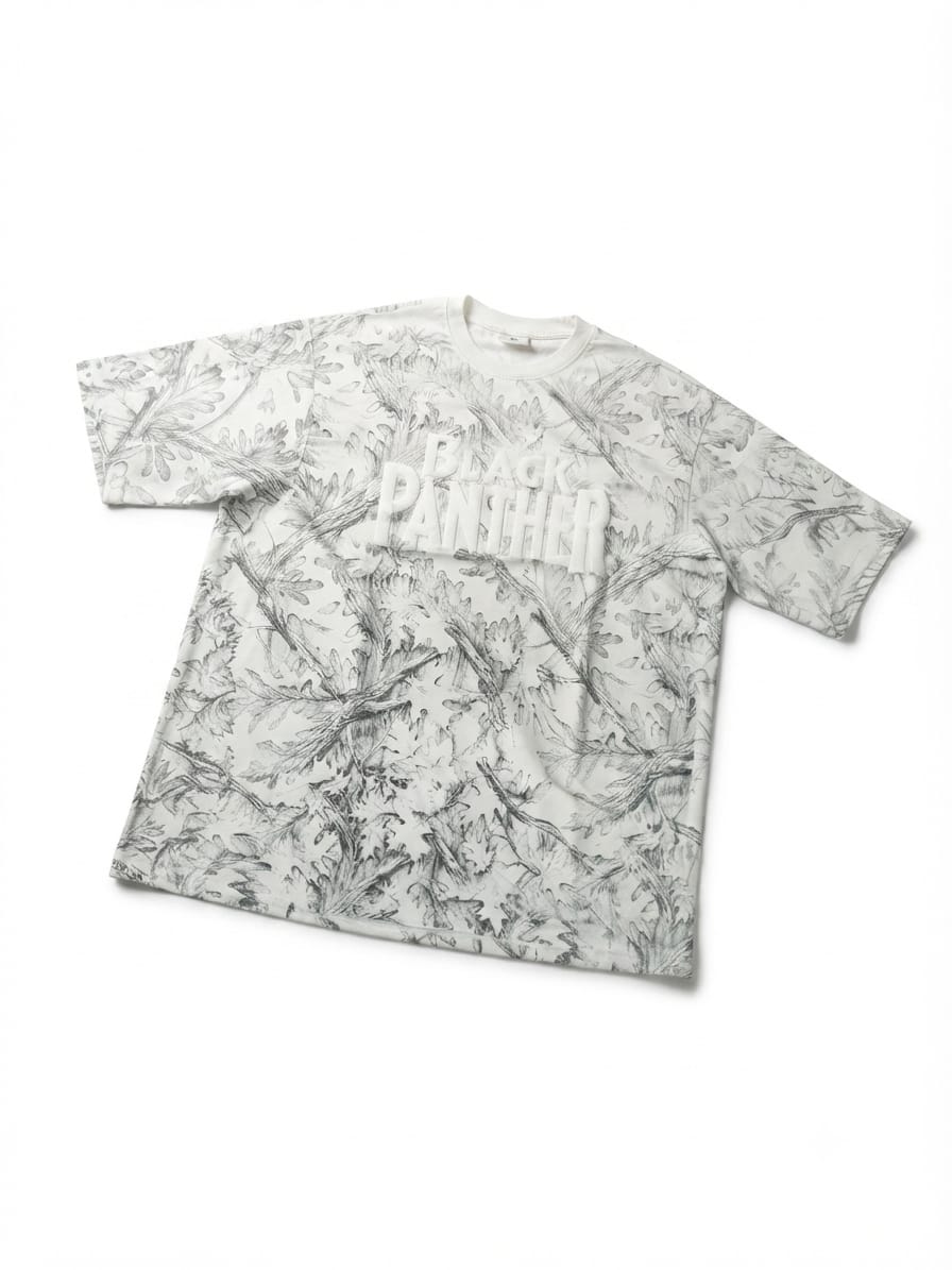 Botanical Sketch “BACK POWER” Oversized T-Shirt