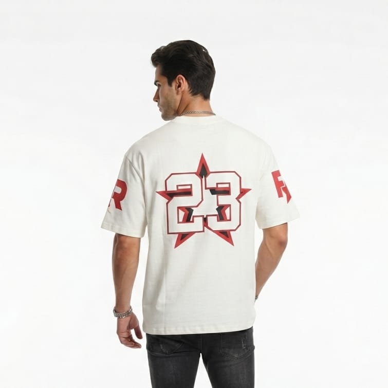 Chicago 23 Speed Graphic Oversized T-Shirt – White