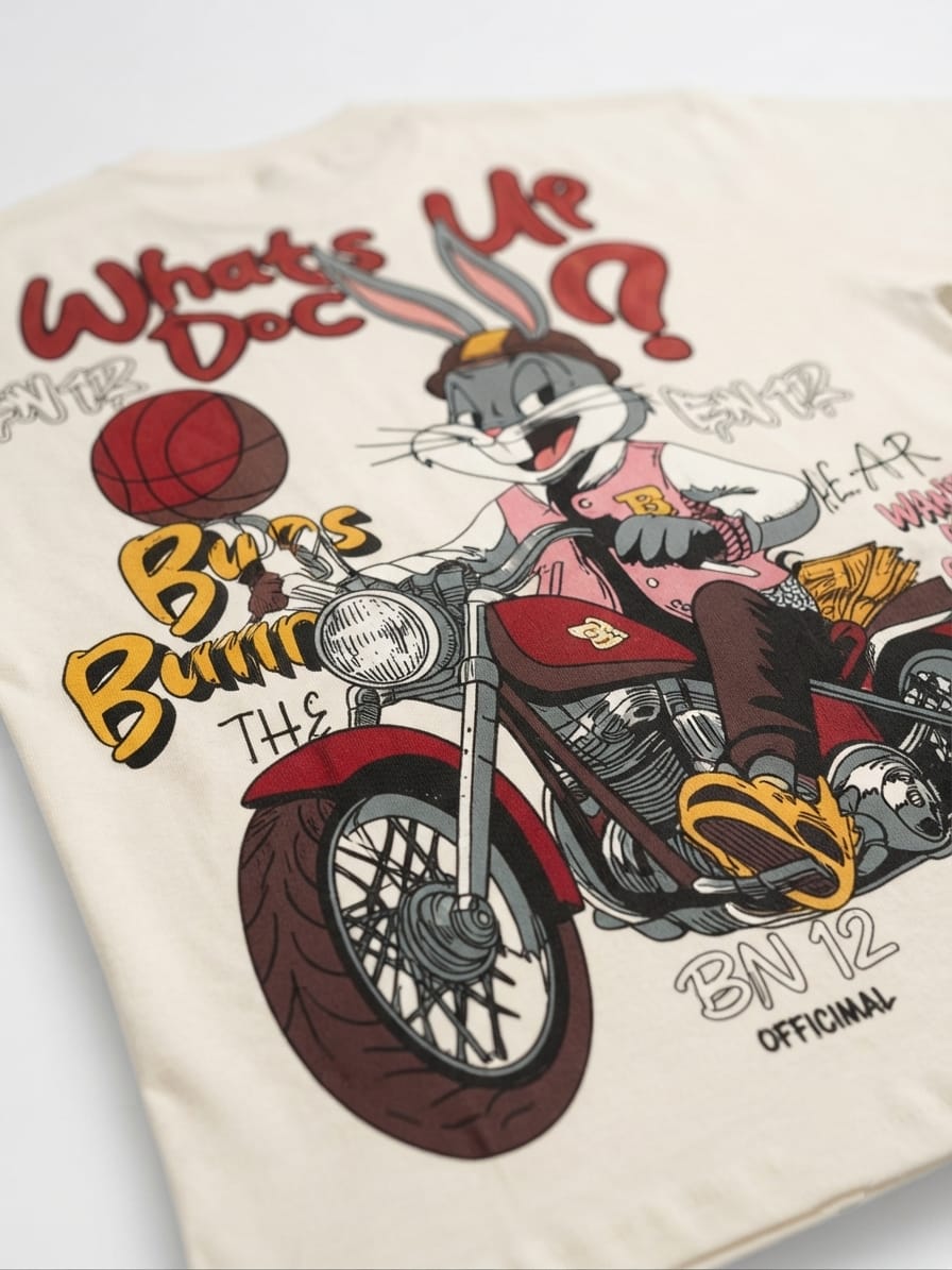 Vintage Cartoon Graphic Oversized T-Shirt