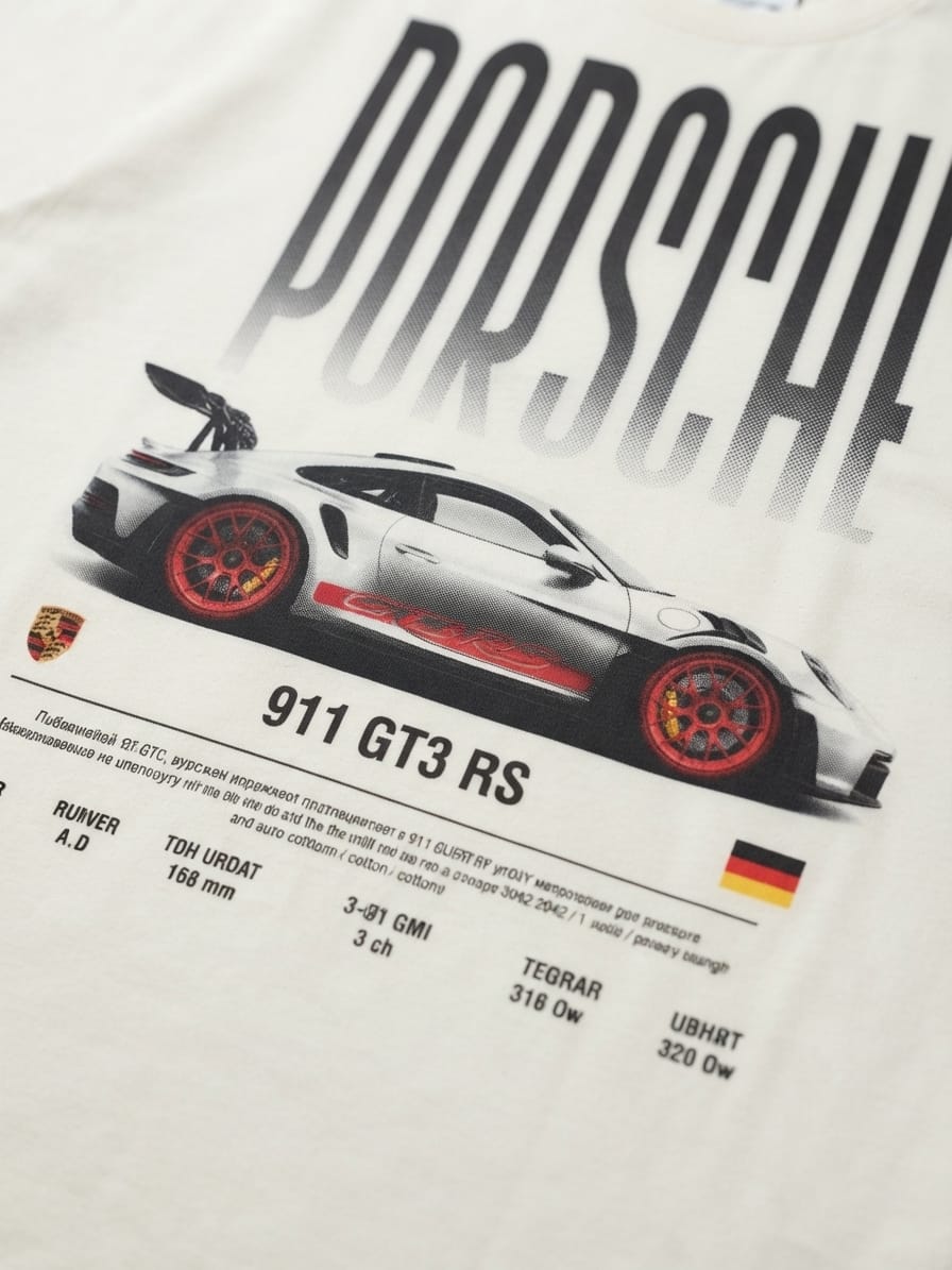 Porsche 911 GT3 RS Graphic Oversized T-Shirt