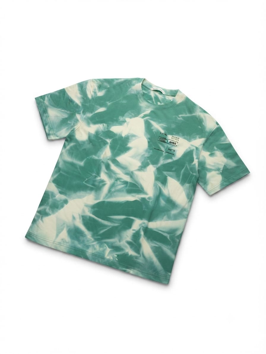 Mint Green Tie-Dye Oversized Graphic T-Shirt