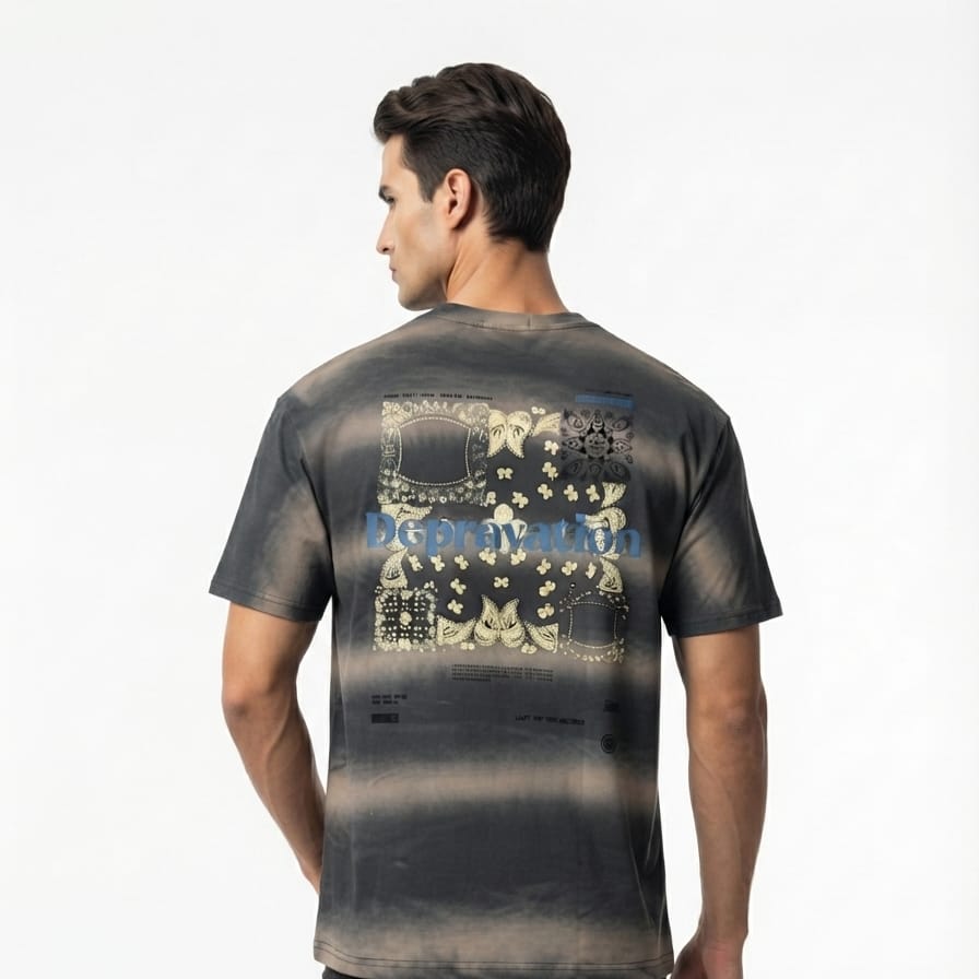 Midnight Fade Acid Wash Graphic T-Shirt