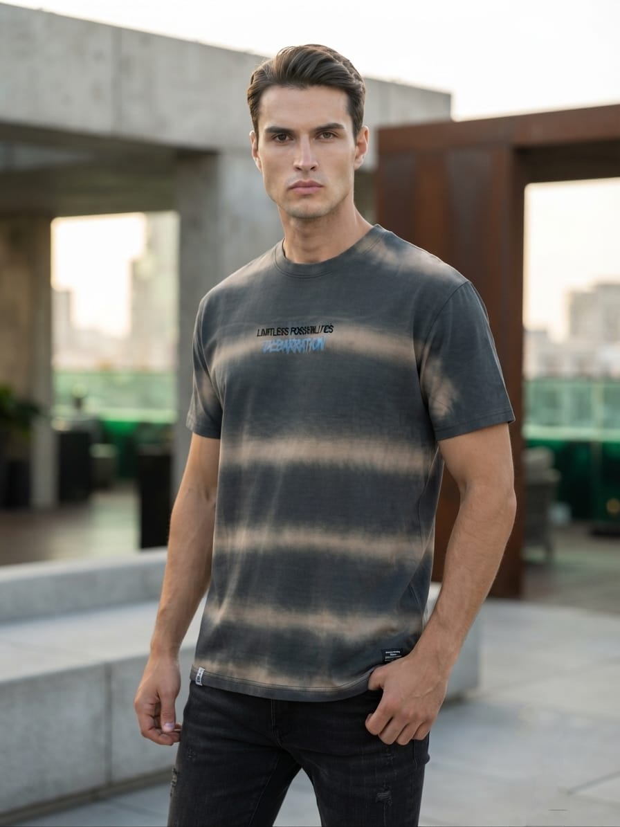 Midnight Fade Acid Wash Graphic T-Shirt