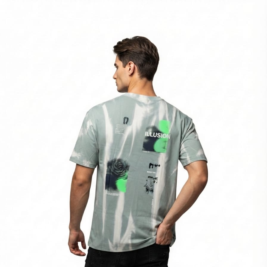 Mistwashed Illusion Graphic T-Shirt