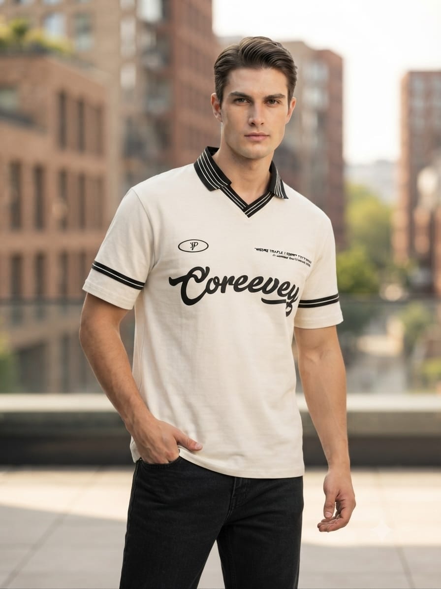 Retro Racing Graphic Polo T-Shirt