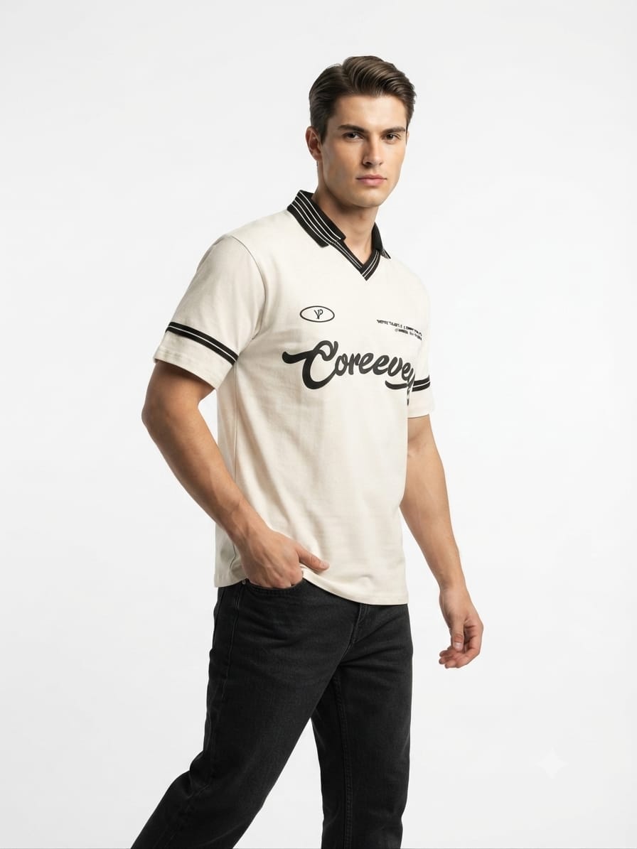Retro Racing Graphic Polo T-Shirt