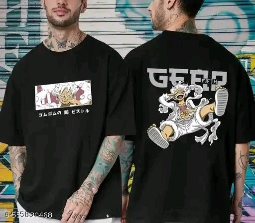 Oversized One Piece Gear 5 Luffy Anime Streetwear T-Shirt