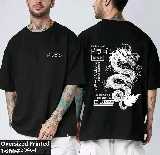 Oversized Japanese Dragon Streetwear T-Shirt