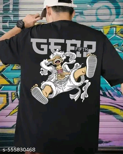 Oversized One Piece Gear 5 Luffy Anime Streetwear T-Shirt